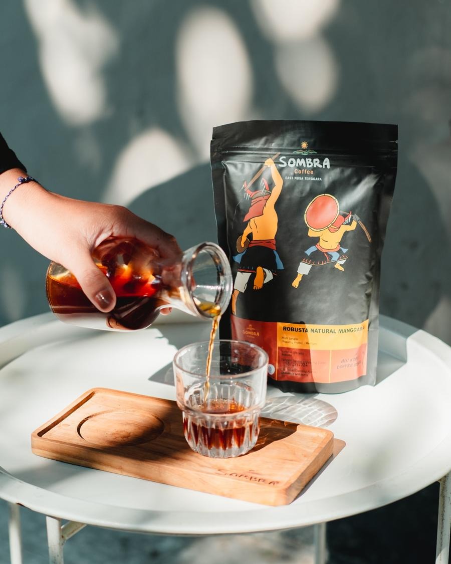 Kopi Flores Ground Robusta Natural Manggarai  250 gr Sombra Coffee